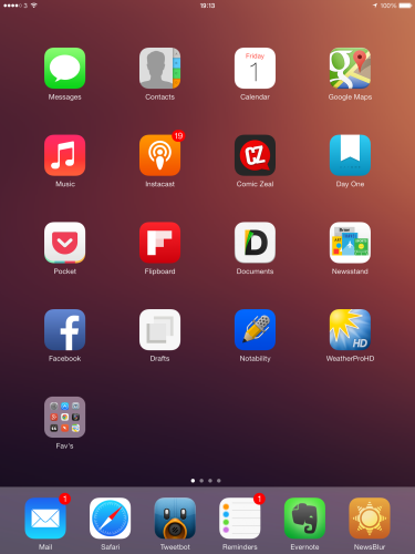 iOS 7 on the iPad