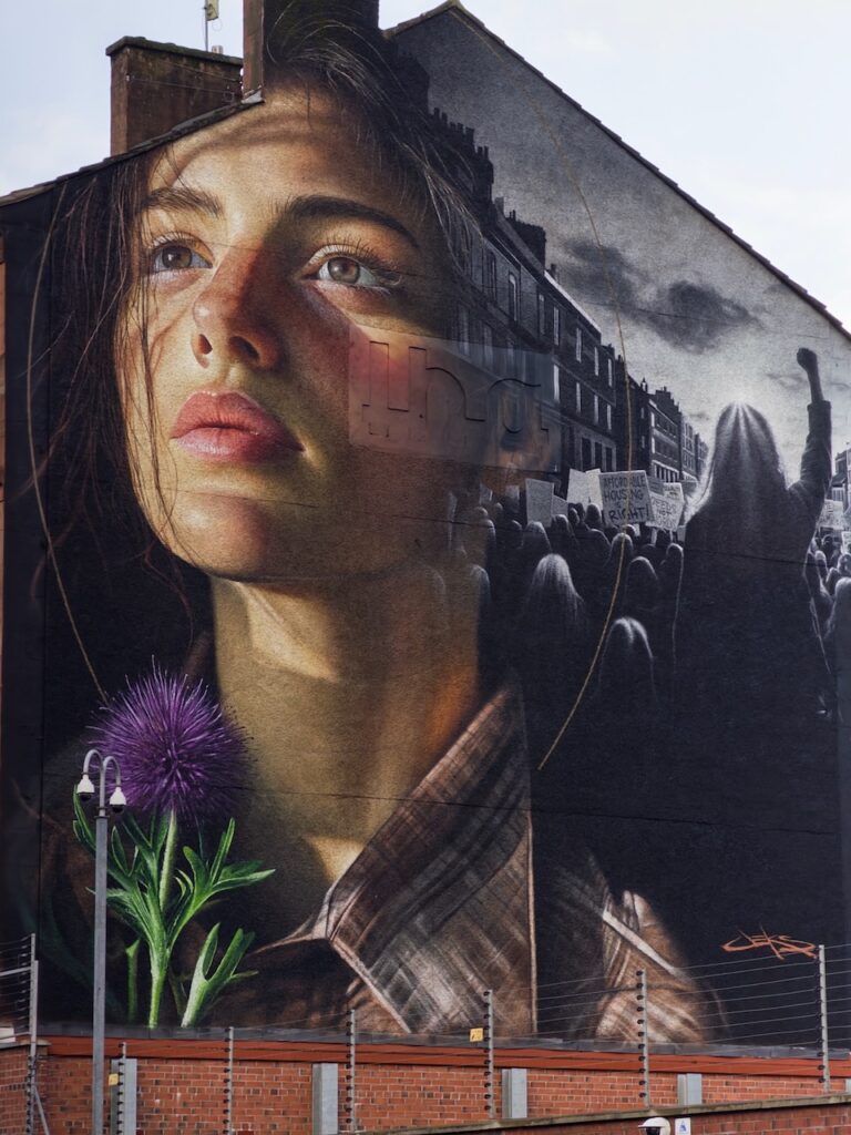 Mary Barbour mural at Govan