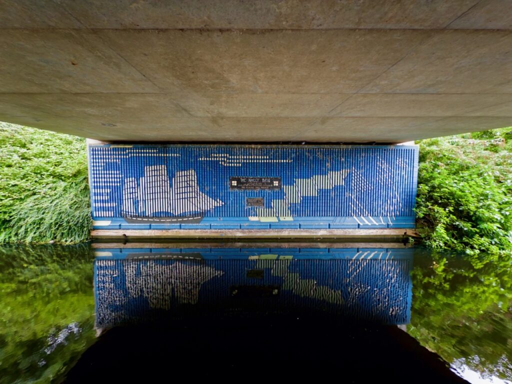 Mural underneath one of the canal bridges in Glasgow